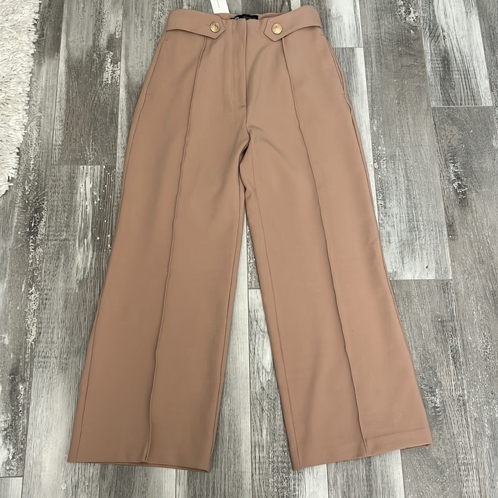 Zara Wide Leg Pintuck Pants - Picture 9 of 14